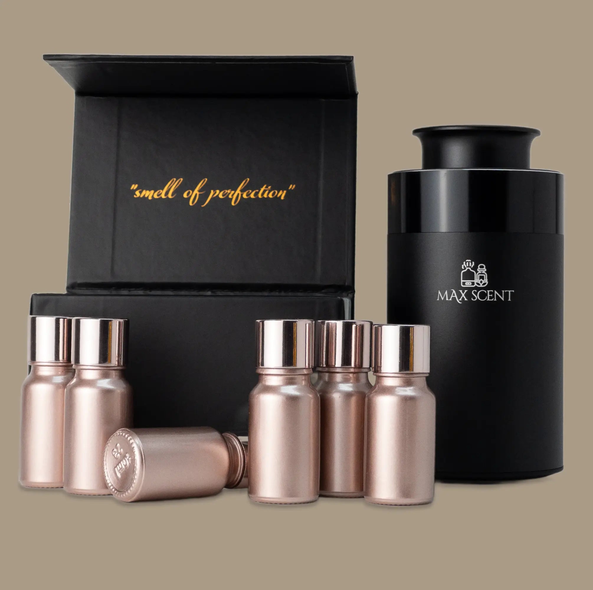 Midnight Black Mini Pro + 6 Curated Scents (Rose Gold)